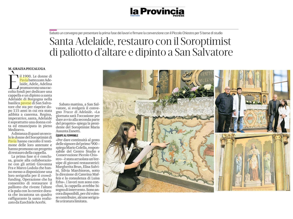 La Scuola Muraria nel cantiere di Pavia: il restauro del palliotto di Santa Adelaide